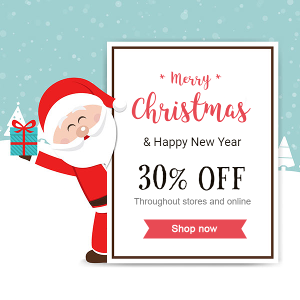 Merry Christmas. Sale up to 30% off.